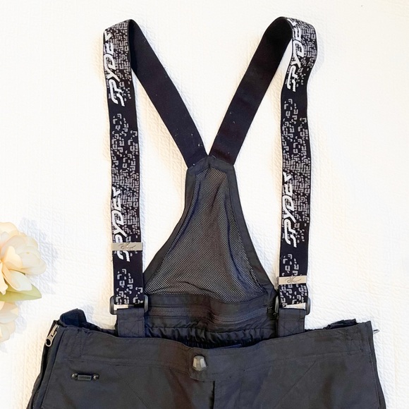 Spyder Kid’s Ski Snowboard Pants Full Zipper Side Detachable Suspenders Size 18 - Picture 4 of 16